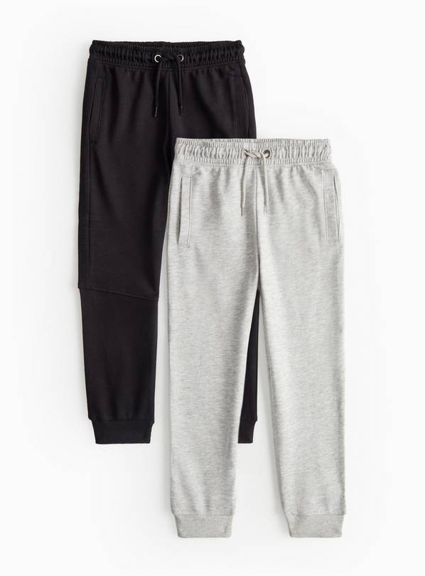 Black & Grey Ottoman Joggers 2 Pack 12 years